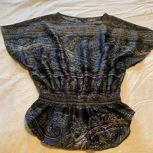 XS  The Limited shirt short sleeve silky shirt